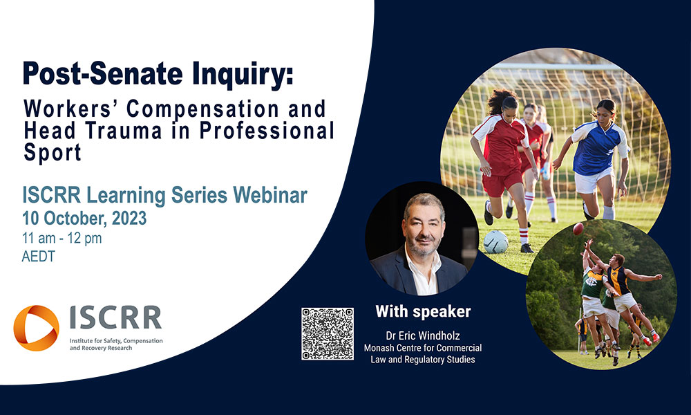 ISCRR Learning Series Webinar- Workers Compensation and Head Trauma in Professional Sport