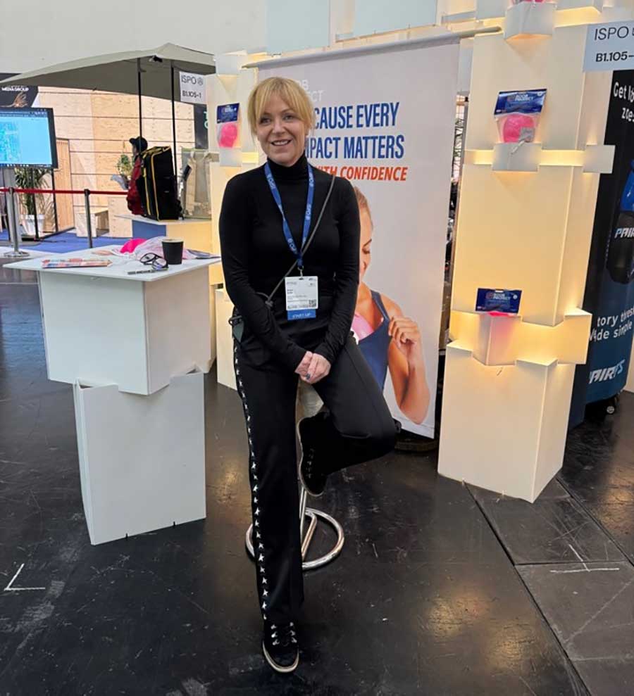Suzie Betts (Boob Protect) at ISPO BrandNew