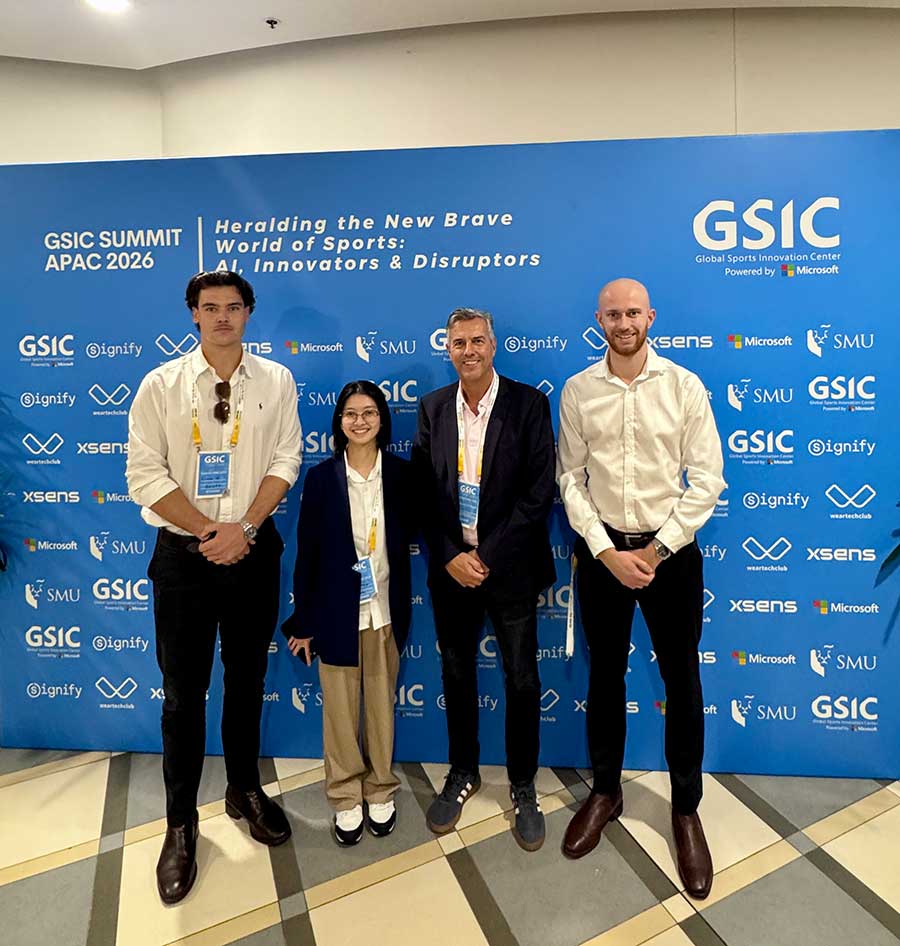 ASTN's member-Boltt's founders Andrew Hilditch & Liam Henwood with ASTN's Dr Martin Schlegel & Regina Nguyen