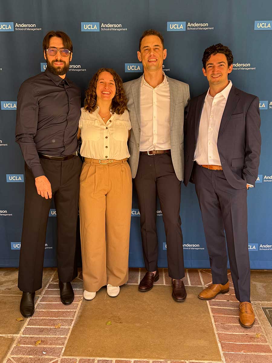 UCLA EMBA students Neil Champagne - Alina Mardelli - Sam Selby - Samuel Jacques